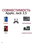 Кабель аux адаптер переходник в авто  Jack 3.5 на Lightning, 